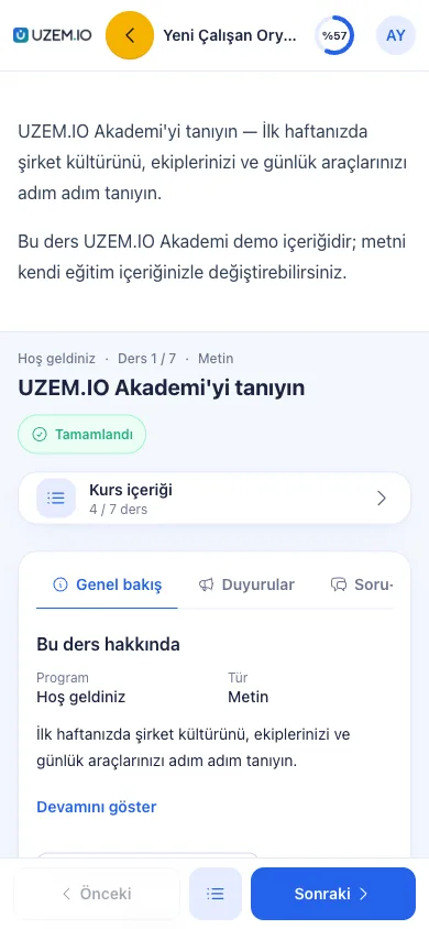 Telefonda video ders